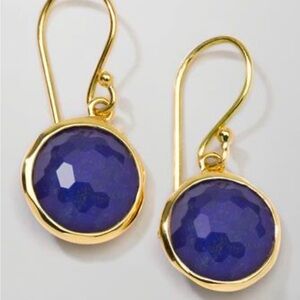Ippolita EUC small lapis lazuli solid  18 k yellow gold
